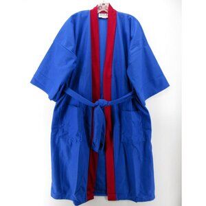 VINTAGE Robe One 80s Pacific Bay Flannel Open Belted USA NWOT